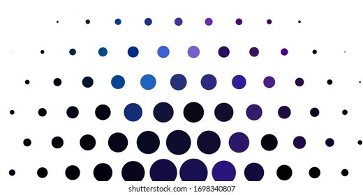 Fondo vectorial azul rosa claro con burbujas. Ilustración abstracta brillante con gotas coloridas. Plan para folletos y folletos.