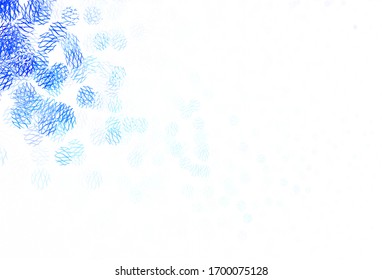 Fondo vector azul, rosa claro con puntos, líneas. Ilustración con círculos coloridos, líneas en estilo abstracto. Patrón de anuncios, folletos.