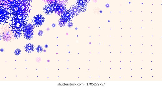 Light Pink, Blue vector background with random forms. Colorful illustration with simple gradient shapes. Simple illustration for your web site.