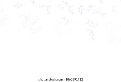 Light Pink, Blue vector background with forms of artificial intelligence. Shining colorful illustration with real structure of AI. Design for depiction of cyber innovations.