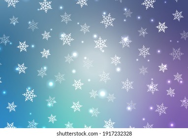 Light Pink, Blue vector background in Xmas style. A colorful design in Christmas style with gradient. Best design for a college poster, banner.