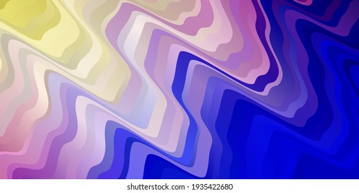 Light Pink, Blue vector background with wry lines. Colorful illustration in abstract style with bent lines. Pattern for websites, landing pages.