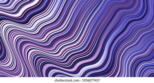 Light Pink, Blue vector background with wry lines. Abstract illustration with gradient bows. Pattern for ads, commercials.