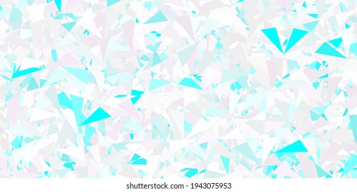 Fondo vectorial azul rosa claro con formas poligonales. Formas triangulares con gradiente colorido en estilo abstracto. Patrón de fondo de pantalla.