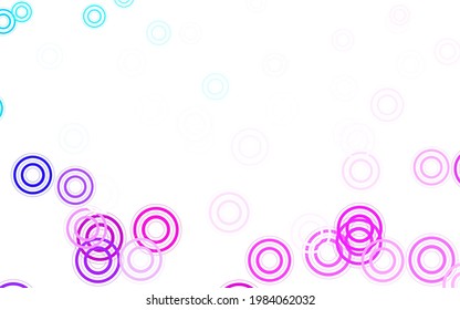Light Pink, Blue vector background with bubbles. Illustration with set of shining colorful abstract circles. Design for your business advert.
