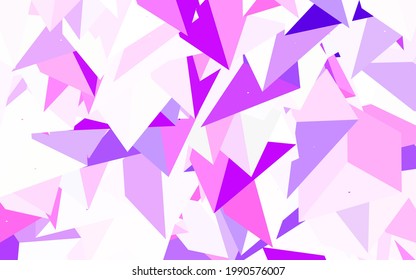 Light Pink, Blue vector background with triangles. Decorative design in abstract style with triangles. Best smart design for your business.
