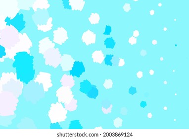 Light Pink, Blue vector background with abstract shapes. Modern abstract illustration with colorful random forms. Elegant design for wallpapers.