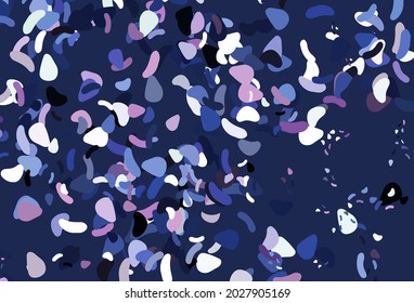 Light pink, blue vector background with abstract forms. Colorful chaotic forms with gradient in modern style. Background for a cell phone.