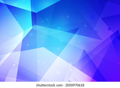 Pink claro, fondo vectorial azul con triángulos. Hermosa ilustración con triángulos de estilo natural. Mejor diseño inteligente para su negocio.