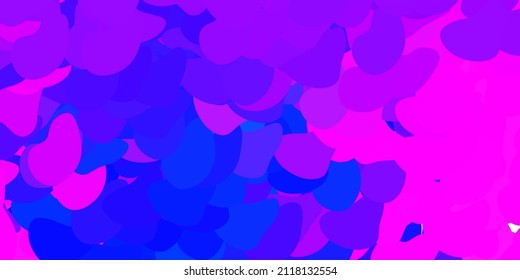 Light pink, blue vector background with random forms. Simple design in abstract style with gradient forms. Smart design for your business.