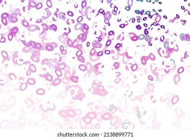 Light Pink, Blue vector background with bubbles. Modern abstract illustration with colorful water drops. Pattern for beautiful websites.