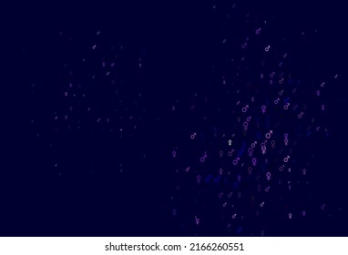 Hellrosa, blauer Vektorhintergrund mit Gender-Symbolen. Abstrakte Illustration mit bunten Gender-Symbolen. Basisdesign für Partnerwebseiten.