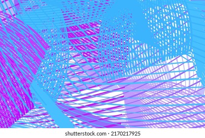 Light Pink, Blue vector background with curved lines. Brand new colorful illustration in curved style. Background for cell phone screens.