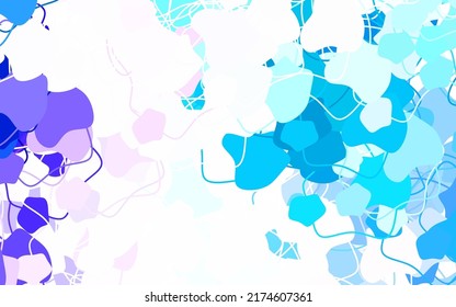 Fondo vectorial azul rosa claro con formas abstractas. Diseño decorativo en estilo abstracto con formas aleatorias. Mejor diseño inteligente para su negocio.