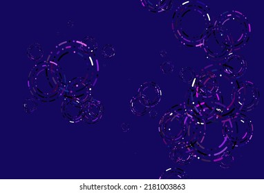 Light Pink, Blue vector background with bubbles. Beautiful colored illustration with blurred circles in nature style. Template for your brand book.