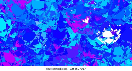 Light Pink, Blue vector background with triangles. Smart abstract illustration with triangle forms in modern style. Pattern for promotions.