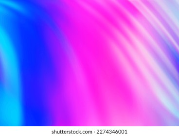 Light Pink, Blue vector background with bent ribbons. Glitter abstract illustration with wry lines. A completely new template for your business design.