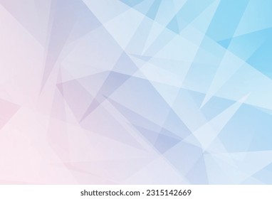 Hellrosa, blauer Vektorhintergrund mit polygonalem Stil. Dekoratives Design im abstrakten Stil mit Dreiecken. Das beste Design für Ihr Unternehmen.