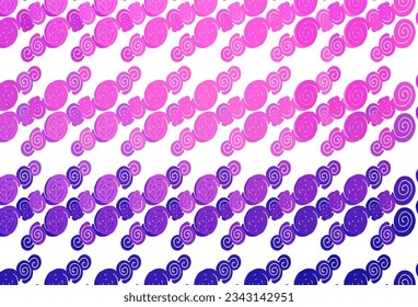 Light Pink, Blue vector background with bent lines. Creative geometric illustration in marble style with gradient. The best blurred design for your business.