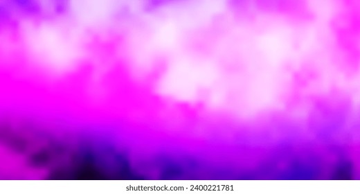 Light Pink, Blue vector background with clouds. Illustration in abstract style with gradient clouds. Pattern for your booklets, leaflets.