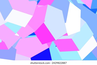 Light Pink, Blue vector background with hexagons. Abstract illustration with colorful hexagons. New template for your brand book.