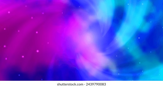Light Pink, Blue vector background with small and big stars. Shining colorful illustration with small and big stars. Pattern for websites, landing pages.