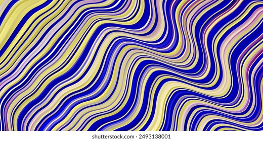Light Pink, Blue vector background with bows. Bright sample with colorful bent lines, shapes. Pattern for commercials, ads.