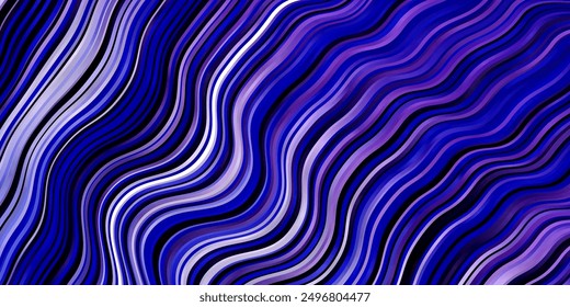 Light Pink, Blue vector background with curves. Illustration in halftone style with gradient curves. Pattern for business booklets, leaflets