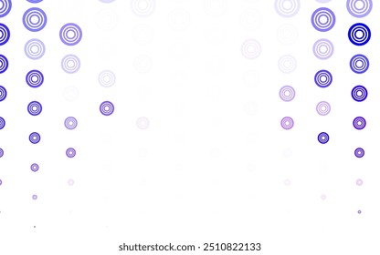 Rosa claro, fundo de vetor azul com pontos. Ilustração abstrata moderna com gotas de água coloridas. Padrão para anúncios futuristas, livretos.