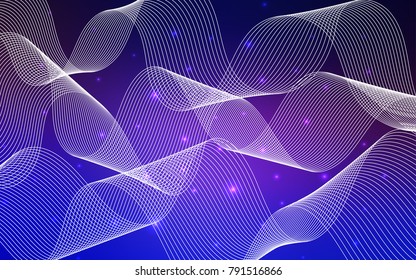 Light Pink, Blue vector background with xmas confetti. Blurred decorative design in anniversary style with confetti. Beautiful design for your business advert of anniversary.