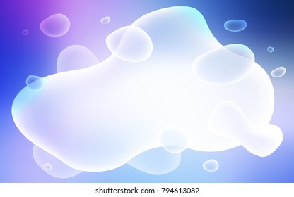 Light Pink, Blue vector background with bent ribbons. Glitter abstract illustration with wry lines. A completely new template for your business design.