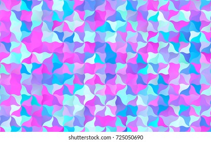 Light Pink, Blue vector bandy template. Colorful illustration in abstract cranked style with gradient. The template can be used as a background for cell phones.