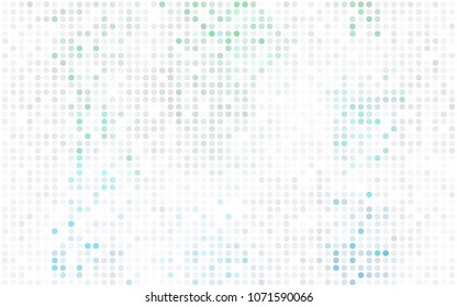 Light Pink, Blue vector banner with circles, spheres. Abstract spots. Background of Art bubbles in halftone style with colored gradient.
