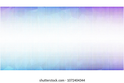 Light Pink, Blue vector banner set of circles, spheres. Donuts Background. Creative Design Templates. Technology halftone illustration.