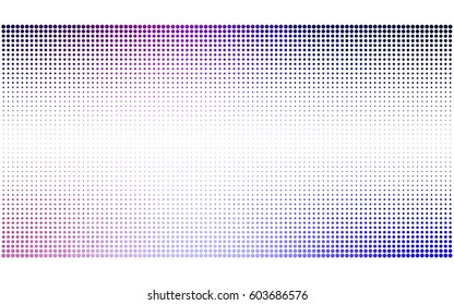 Light Pink, Blue vector banner set of circles, spheres. Donuts Background. Creative Design Templates. Technology halftone illustration.