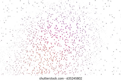 Light Pink, Blue vector banner with circles, spheres. Abstract spots. Background of Art bubbles in halftone style with colored gradient.
