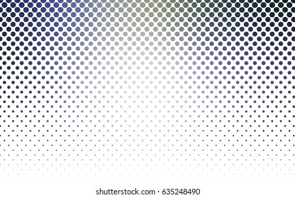Light Pink, Blue vector banner with circles, spheres. Abstract spots. Background of Art bubbles in halftone style with colored gradient.