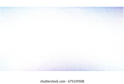 Light Pink, Blue vector banner set of circles, spheres. Donuts Background. Creative Design Templates. Technology halftone illustration.