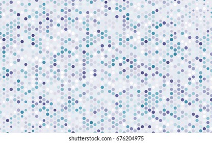 Light Pink, Blue vector banner with circles, spheres. Abstract spots. Background of Art bubbles in halftone style with colored gradient.