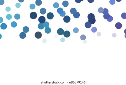 Light Pink, Blue vector banner with circles, spheres. Abstract spots. Background of Art bubbles in halftone style with colored gradient.