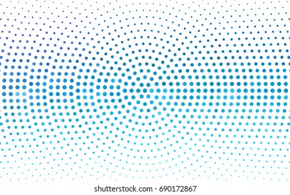 Light Pink, Blue vector banner set of circles, spheres. Donuts Background. Creative Design Templates. Technology halftone illustration.