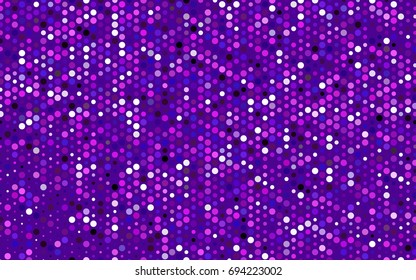 Light Pink, Blue vector banner with circles, spheres. Abstract spots. Background of Art bubbles in halftone style with colored gradient.