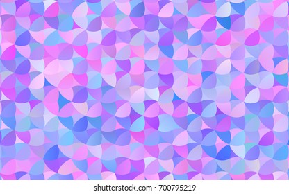 Light Pink, Blue vector banner with circles, spheres. Abstract spots. Background of Art bubbles in halftone style with colored gradient.