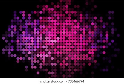 Light Pink, Blue vector banner with circles, spheres. Abstract spots. Background of Art bubbles in halftone style with colored gradient.