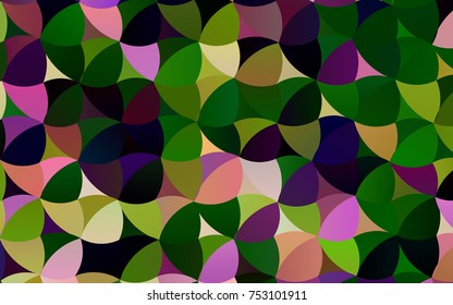 Light Pink, Blue vector banner with circles, spheres. Abstract spots. Background of Art bubbles in halftone style with colored gradient.