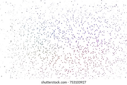Light Pink, Blue vector banner with circles, spheres. Abstract spots. Background of Art bubbles in halftone style with colored gradient.