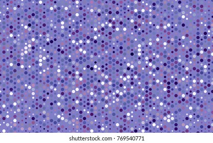 Light Pink, Blue vector banner with circles, spheres. Abstract spots. Background of Art bubbles in halftone style with colored gradient.