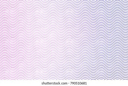 Light Pink, Blue vector banner with circles, spheres. Abstract spots. Background of Art bubbles in halftone style with colored gradient.