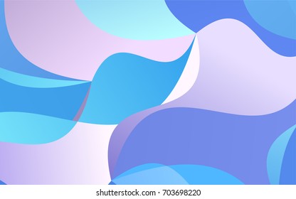 Light Pink, Blue vector bent template. Creative illustration in halftone arched style with gradient. Brand-new style for your business design.