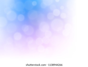 Light Pink, Blue vector blurred shine abstract background. A completely new color illustration in a bokeh style. The best blurred design for your business.